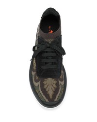 Мужские темно-зеленые кроссовки от Etro