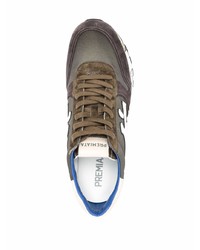 Мужские темно-зеленые кроссовки от Premiata