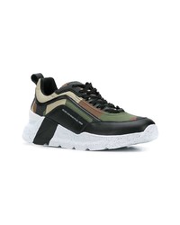 Мужские темно-зеленые кроссовки от MSGM