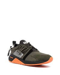 Мужские темно-зеленые кроссовки от Diesel