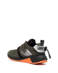 Мужские темно-зеленые кроссовки от Diesel