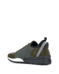 Мужские темно-зеленые кроссовки от DSQUARED2