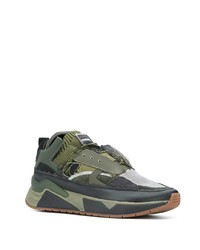 Мужские темно-зеленые кроссовки от Diesel