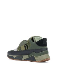 Мужские темно-зеленые кроссовки от Diesel