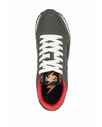 Мужские темно-зеленые кроссовки от Sun 68