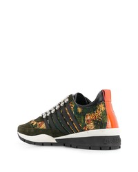 Мужские темно-зеленые кроссовки от DSQUARED2