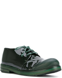 Женские темно-зеленые кружевные туфли на шнуровке от Marsèll