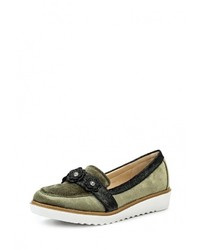 Женские темно-зеленые лоферы от L.Day