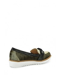 Женские темно-зеленые лоферы от L.Day