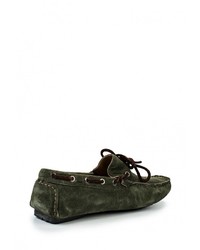 Мужские темно-зеленые мокасины от Sparco