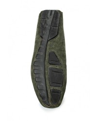 Мужские темно-зеленые мокасины от Sparco