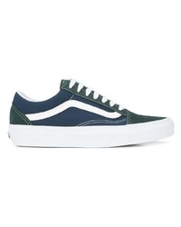 Мужские темно-зеленые низкие кеды из плотной ткани от Vans
