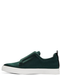 Мужские темно-зеленые низкие кеды от Pierre Hardy