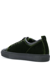 Женские темно-зеленые низкие кеды от Lanvin