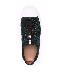 Мужские темно-зеленые низкие кеды от Marni