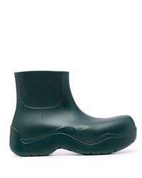 Мужские темно-зеленые резиновые ботинки челси от Bottega Veneta