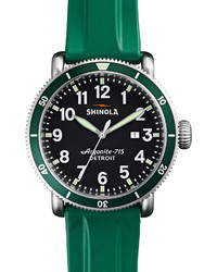 Темно-зеленые резиновые часы