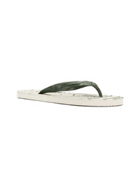 Мужские темно-зеленые сланцы от Emporio Armani