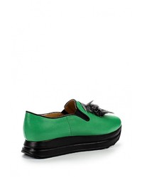 Женские темно-зеленые слипоны от Grand Style