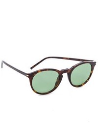 Женские темно-зеленые солнцезащитные очки от Saint Laurent