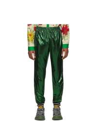 Мужские темно-зеленые спортивные штаны от Gucci