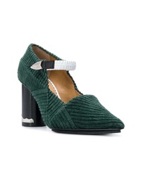 Темно-зеленые туфли из плотной ткани от Toga Pulla