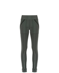 Темно-зеленые узкие брюки от Andrea Bogosian