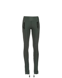 Темно-зеленые узкие брюки от Andrea Bogosian