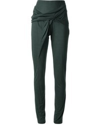 Темно-зеленые узкие брюки от Anne Valerie Hash