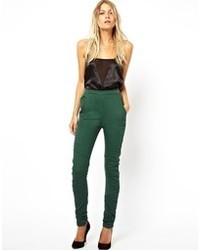 Темно-зеленые узкие брюки от Asos