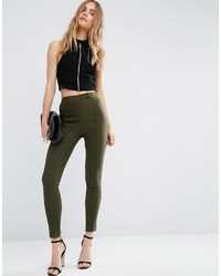 Темно-зеленые узкие брюки от Asos