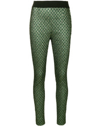 Темно-зеленые узкие брюки от Dolce & Gabbana