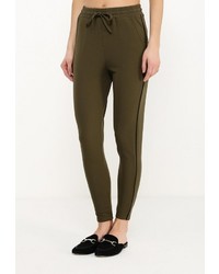 Темно-зеленые узкие брюки от Jennyfer