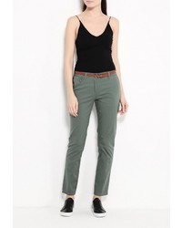 Темно-зеленые узкие брюки от Zarina