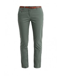 Темно-зеленые узкие брюки от Zarina