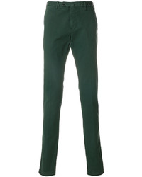 Темно-зеленые хлопковые брюки