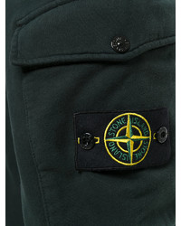 Мужские темно-зеленые хлопковые брюки от Stone Island