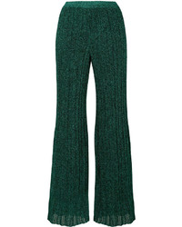 Женские темно-зеленые шелковые вязаные брюки от Missoni