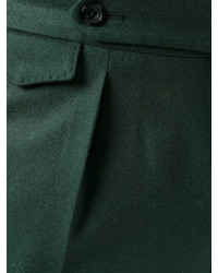 Мужские темно-зеленые шерстяные брюки от Pt01