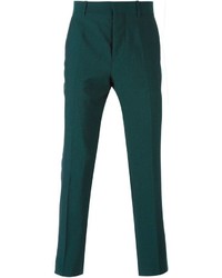 Мужские темно-зеленые шерстяные классические брюки от Marni