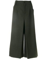 Темно-зеленые широкие брюки от Chloé