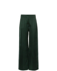 Темно-зеленые широкие брюки от Peter Pilotto