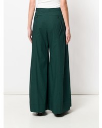 Темно-зеленые широкие брюки от Lemaire
