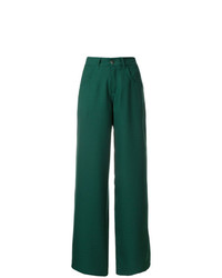 Темно-зеленые широкие брюки от Societe Anonyme