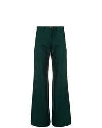 Темно-зеленые широкие брюки от Societe Anonyme