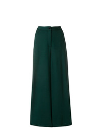 Темно-зеленые широкие брюки от Talbot Runhof