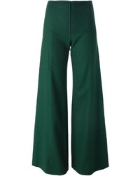 Темно-зеленые широкие брюки от Ungaro