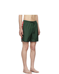 Темно-зеленые шорты для плавания от Gucci