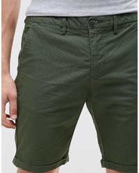 Мужские темно-зеленые шорты от Pull&Bear
