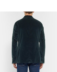 Мужской темно-зеленый бархатный пиджак от Gucci